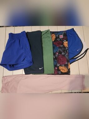 Lot Athletic Shorts And Legging Size M, Nike, Pink Victoria Secrets And More